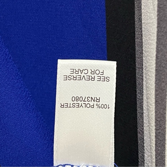 Cato Blue and White 3/4 Sleeve Buttoned Blouse - Picture 7 of 9